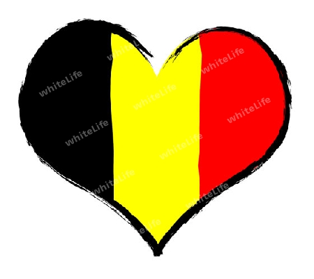 Belgium - The beloved country as a symbolic representation as heart - Das geliebte Land als symbolische Darstellung als Herz
