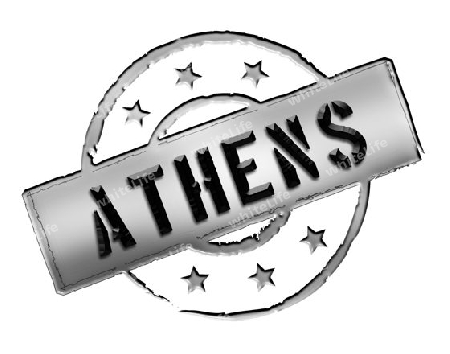 Sign and stamp for your presentation, for websites and many more named Athens