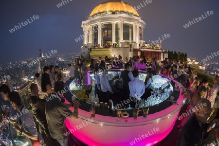  the Sky Bar at the Riverside Aerea in the city of Bangkok in Thailand in Southeastasia.