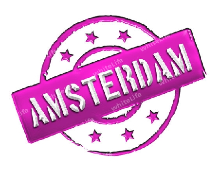 Sign and stamp for your presentation, for websites and many more named Amsterdam