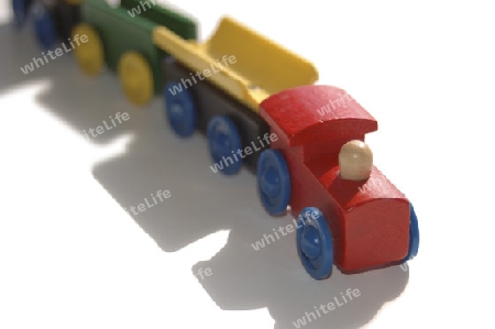 Childs wooden toy train horizontal