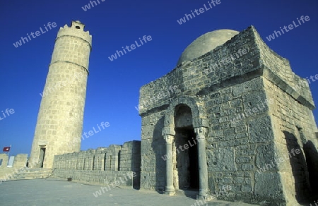 Das Ribat oder Festung in der Altstadt in Sousse am Mittelmeer im Nordosten von Tunesien in Nordafrika.