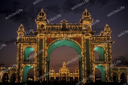 the Palace in the city of Mysore in the province of Karnataka in India.