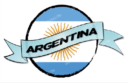 ARGENTINA- your country shown as illustrated banner for your presentation or as button...
