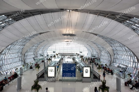 Der neue Flughafen Suvarnabhumi in Bangkok der Hauptstadt von Thailand in Suedostasien.