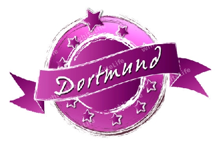 DORTMUND - Banner, Logo, Symbol im Royal Grunge Style fuer Praesentationen, Flyer, Prospekte, Internet,...