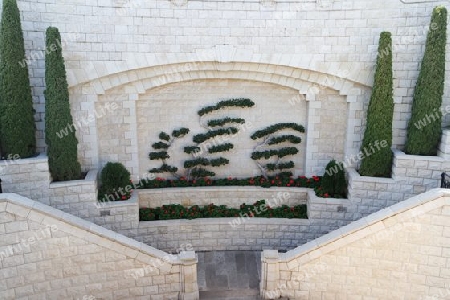 Gartenarchitektur in Haifa, Israel