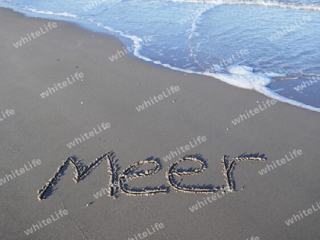 Meer in den Sand geschrieben