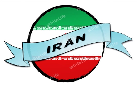 IRAN - your country shown as illustrated banner for your presentation or as button...