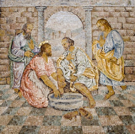 Rom - Mosaik von dem Nebengang der Peterskirche - Letzte Abendmal