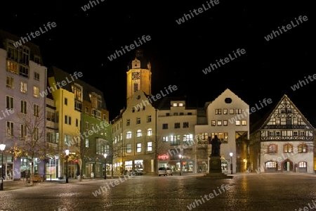 Jena Markt bei Nacht