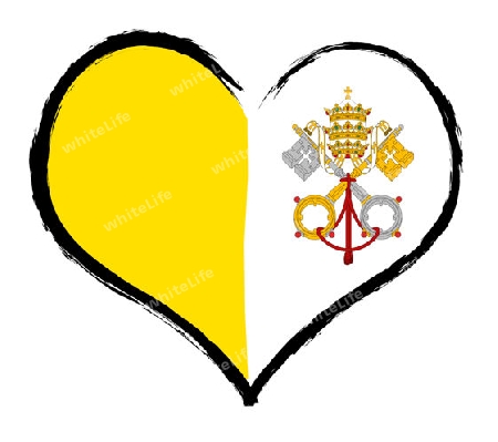 Heartland - Vatican - The beloved country as a symbolic representation as heart - Das geliebte Land als symbolische Darstellung als Herz