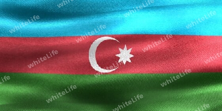 Azerbaijan flag - realistic waving fabric flag