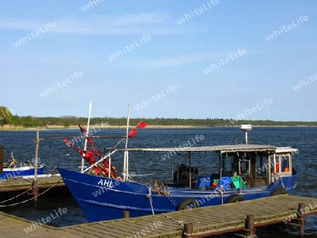 Fischerboot in Kamminke. Insel Usedom