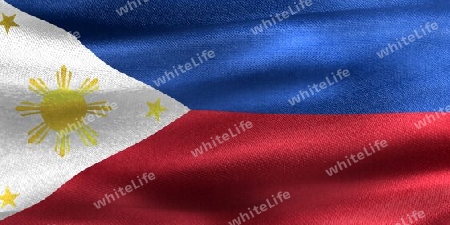 Philippines flag - realistic waving fabric flag