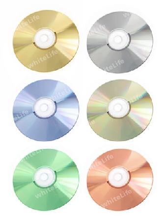 CDs in 6 verschiedenen Farben