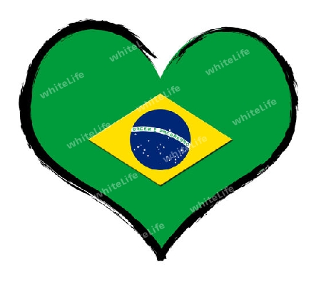 Brazil - The beloved country as a symbolic representation as heart - Das geliebte Land als symbolische Darstellung als Herz