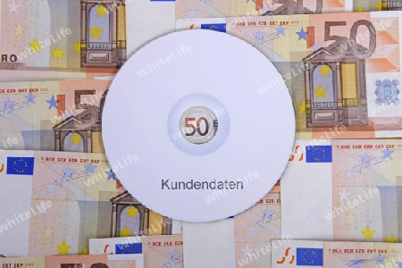 CD mit Kundendaten, 50 Euro Scheine, Geldscheine, Banknoten
