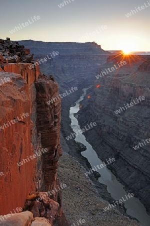 Sonnenaufgang Grand Canyon North Rim, Nordrand, Toroweap Point, Arizona, USA