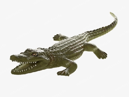 Krokodil figur auf hellem Hintergrund
