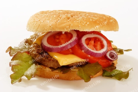 Hamburger auf hellem Hintergrund
