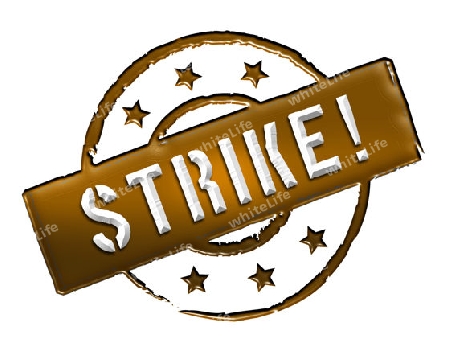 Sign, symbol, stamp or icon for your presentation, for websites and many more named STRIKE!