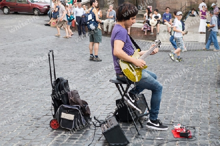 Strassenmusiker in Rom, Piazza Navona
