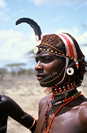 Portrait eines Nomaden aus Kenia