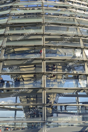 Reichstagskuppel , Detailaufnahme , Reichstag Berlin, Architekt Sir Norman Foster, Berlin, Deutschland, Europa