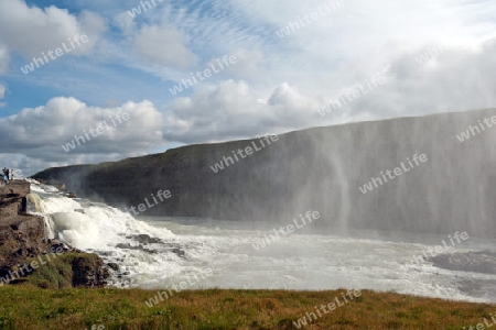 Der S?dwesten Islands, Der "Goldene Wasserfall" Gulfoss im "Goldenen Zirkel"