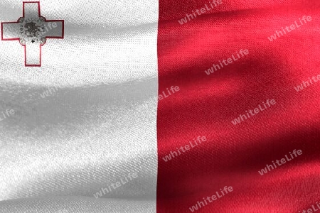 Malta flag - realistic waving fabric flag