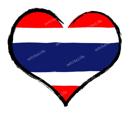 Heartland Thailand - The beloved country as a symbolic representation as heart - Das geliebte Land als symbolische Darstellung als Herz
