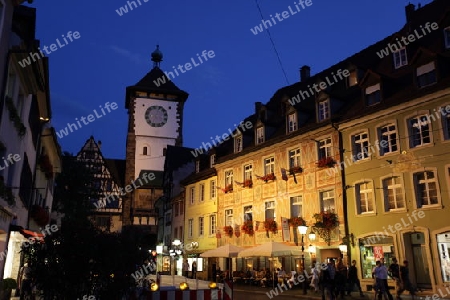  the old town of Freiburg im Breisgau in the Blackforest in the south of Germany in Europe.