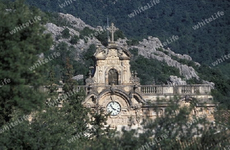 Das Kloster von Liuc im Norden der Insel Mallorca einer der Balearen Inseln im Mittelmeer. 