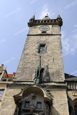 Rathausturm, Altstaedter Ring, Altstadt, Prag, Boehmen, Tschechien, Europa