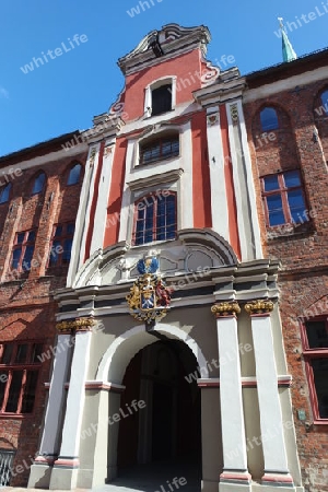 Stralsund, Barockportal am Rathaus
