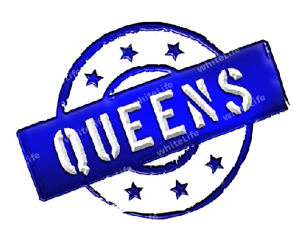 Sign, symbol, stamp or icon for your presentation, for websites and many more named QUEENS