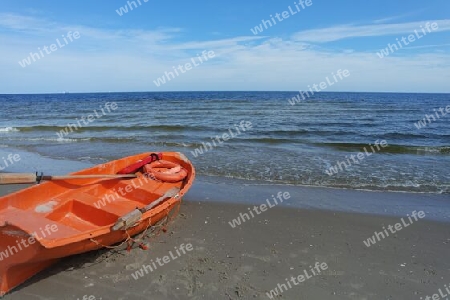 Rettungsboot an der Ostsee