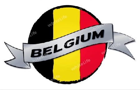 Belgium - your country shown as illustrated banner for your presentation or as button...