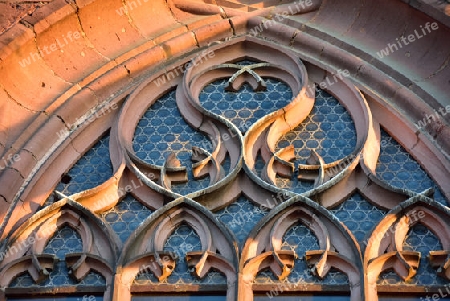 Freiburg im Breisgau minster gothic window ouside