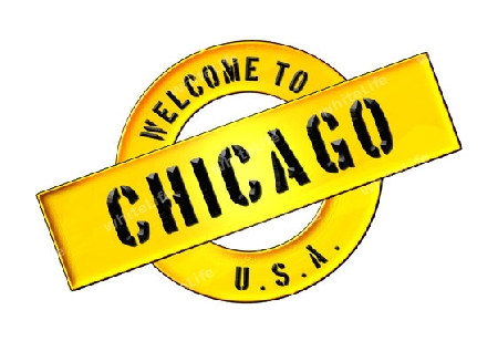 Illustration of WELCOME TO CHICAGO as Banner for your presentation, website, inviting...