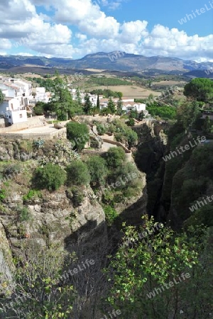 Felsenklippen in Ronda, Andalusien