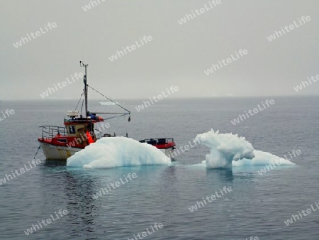 Fischerboot im Eismeer