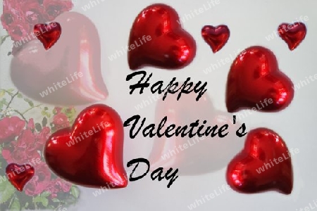 Rote Herzen, Happy Valentine's Day