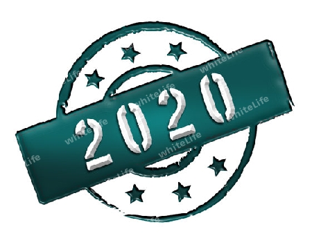 Sign and stamp named 2020 for your presentation, for websites and many more.