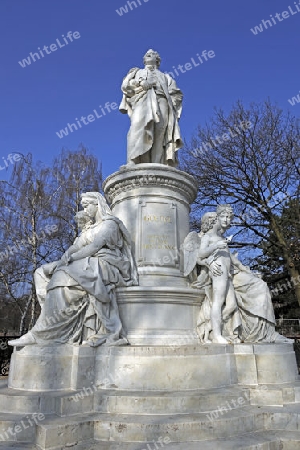 Denkmal fuer Johann Wolfgang von Goethe , Tiergarten Berlin, Deutschland, Europa