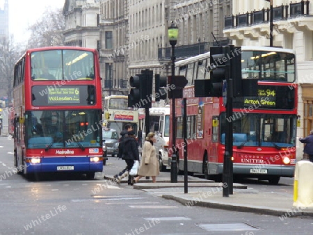two buses in London