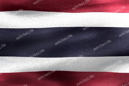 3D-Illustration of a Thailand flag - realistic waving fabric flag.
