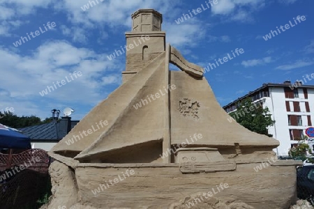 Sandskulpturen in der Stadt