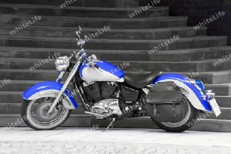 Motorrad - blau